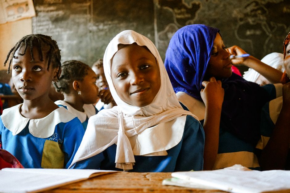 Students learning together in a classroom